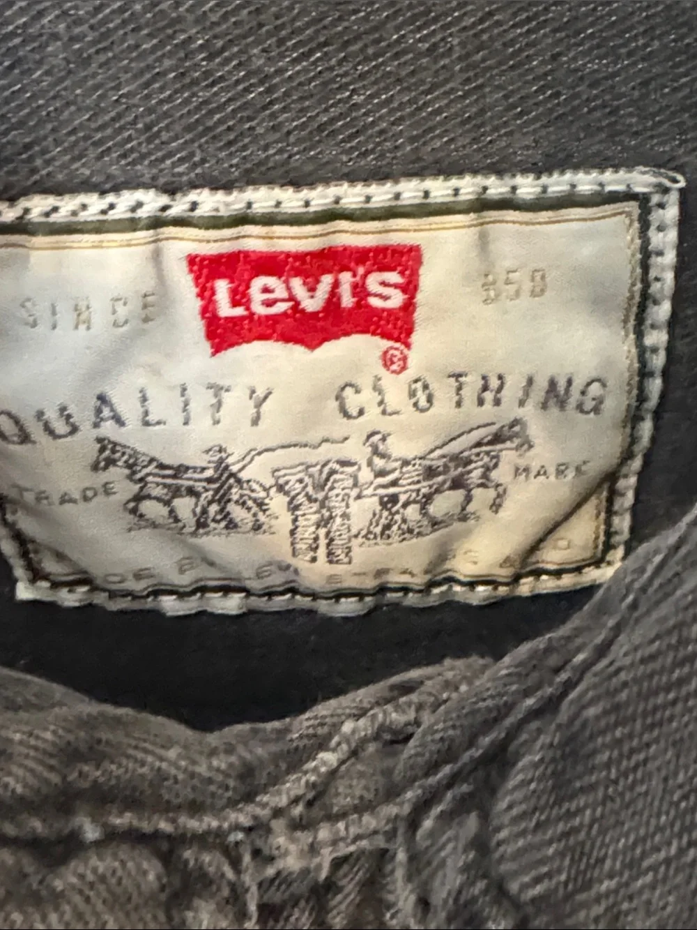 Levi's Red Tab Men's Faded Black Denim Button-Up Work Shirt